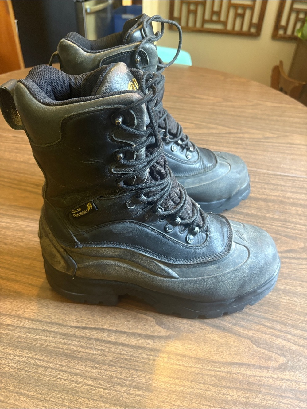 Lacrosse Size 9 Steel Toe Midsole Black Heavy Duty Work Boots